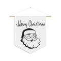 Merry Christmas Santa Mid Century Retro Christmas Print Wall Hanging Banner Flag