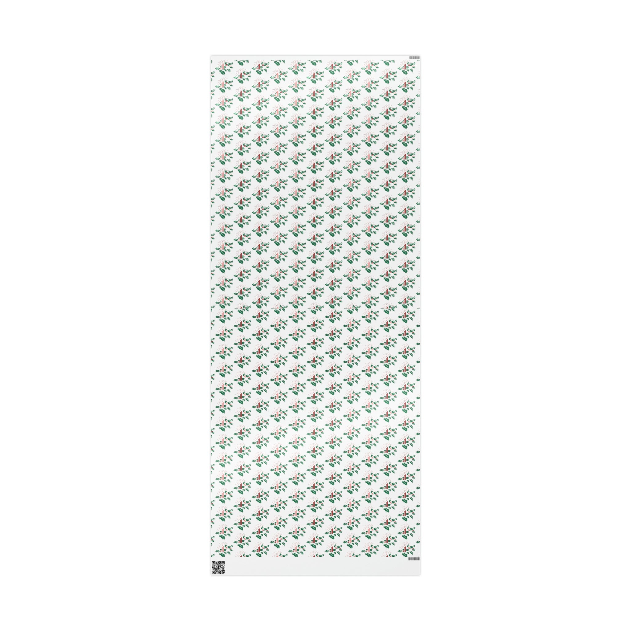 Christmas Candles With Holly Mid Century Retro Christmas Print Holiday Gift Wrap Paper - Glossy Or Matte