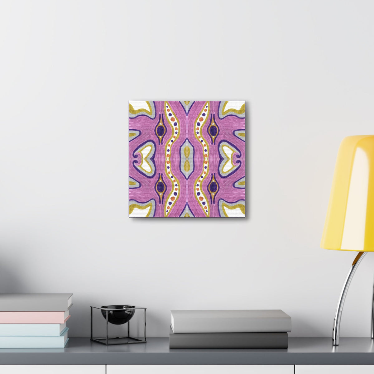 Purple E Mosiac Caden Caraco Canvas Gallery Wrap
