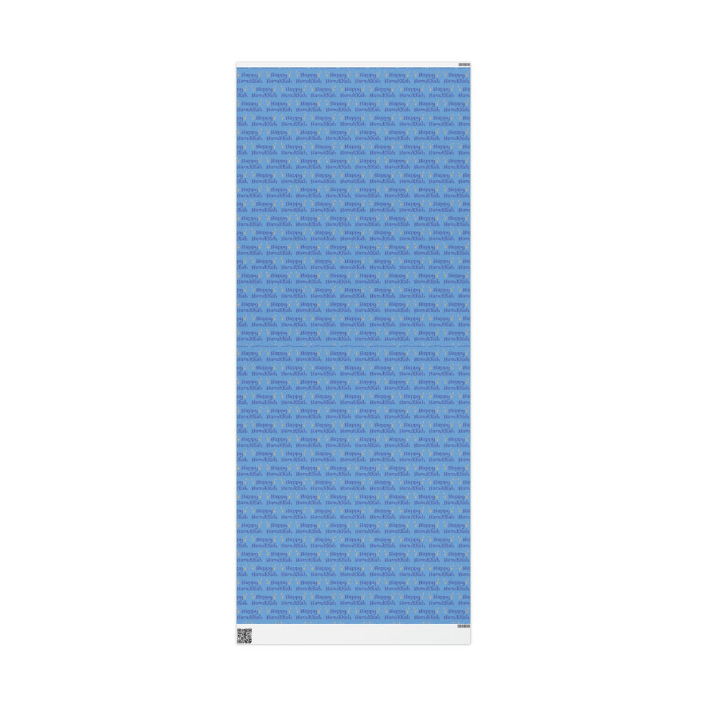 Happy Hanukkah Starburst Atomic Mid Century Retro Style Holiday Gift Wrap Paper - Glossy Or Matte