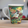 Little Christmas Angels Mid Century Retro Latte Coffee Mug