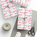 It's A Girl Starburst Atomic Retro Style Baby Shower Gift Wrap Paper - Glossy Or Matte