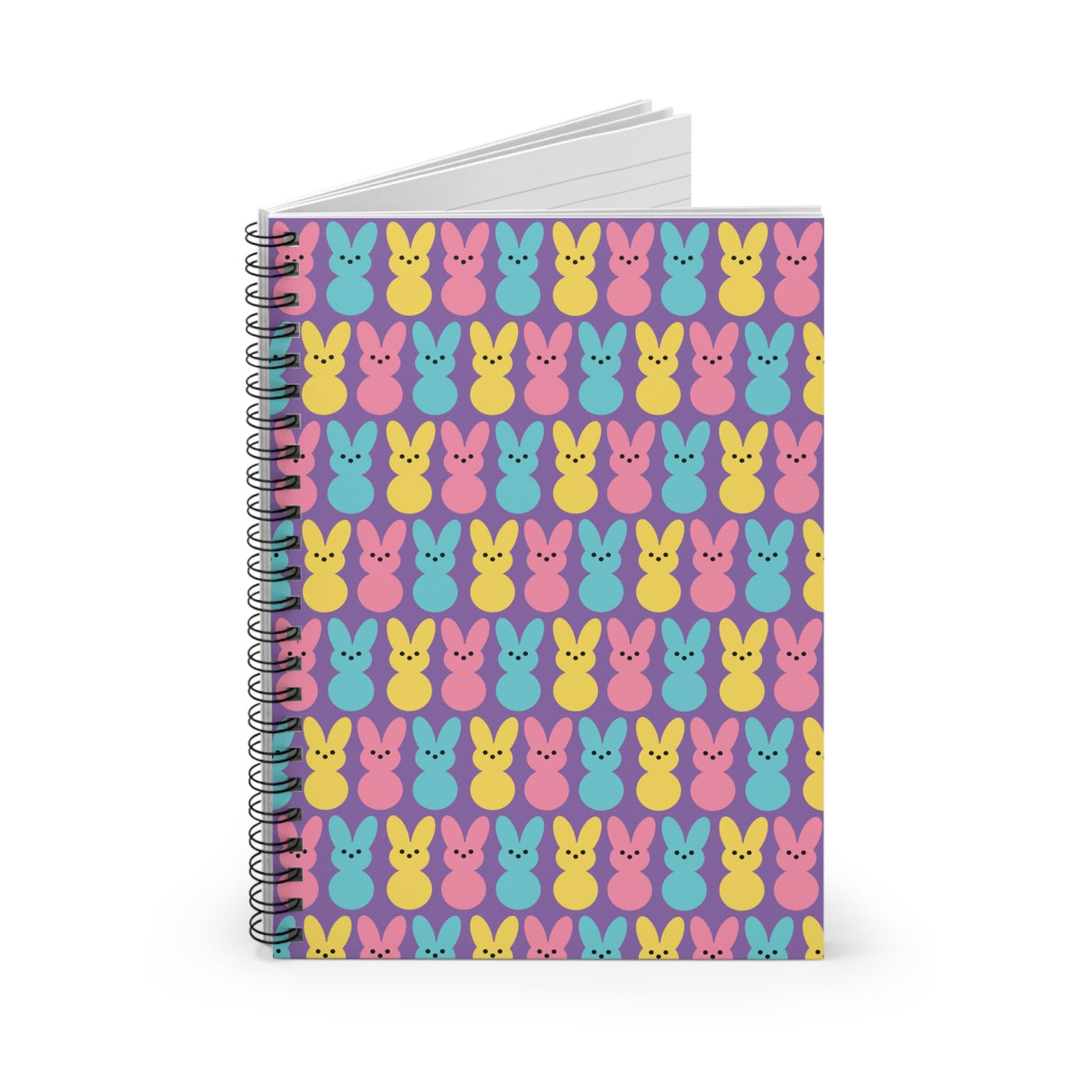 Pastel Marshmallow Bunnies Spring Easter Spiral Journal Notebook