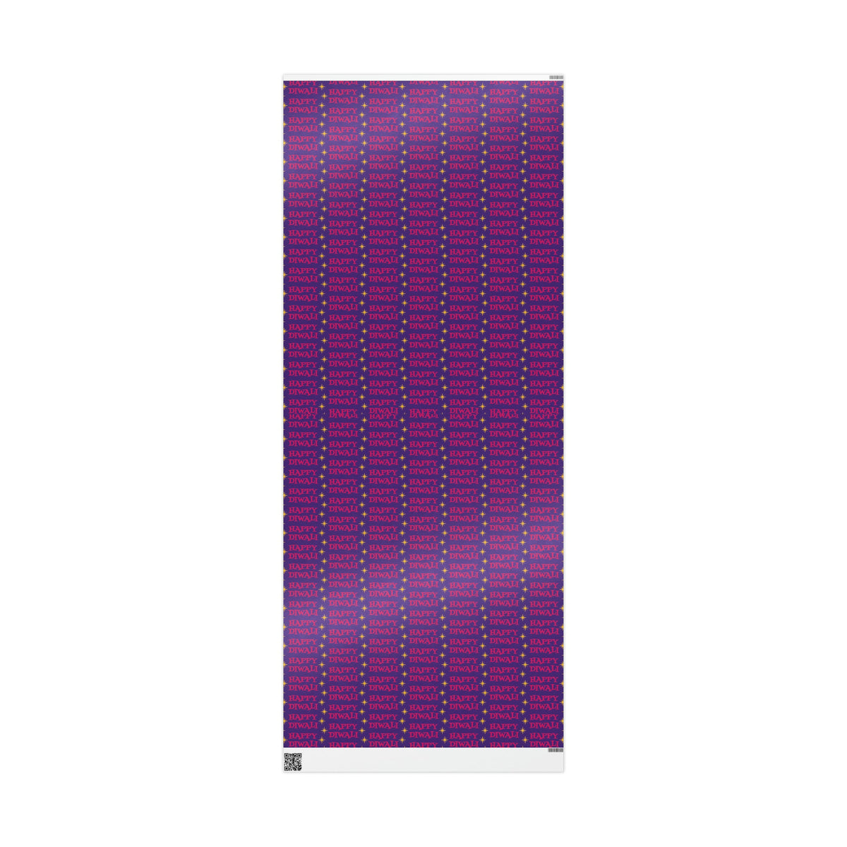 Happy Diwali Stars Atomic Mid Century Retro Style Holiday Gift Wrap Paper - Glossy Or Matte
