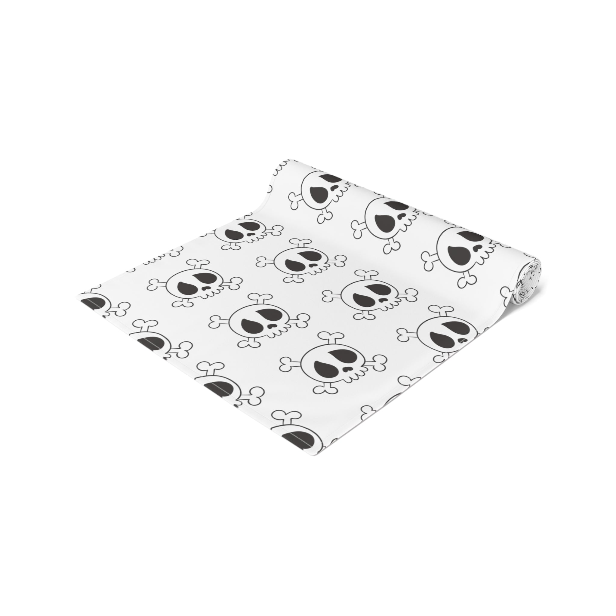 Cute Skulls Halloween Print Cotton Poly Table Runner