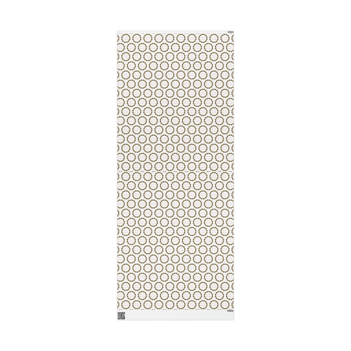 Merry Christmas Wreath Retro Christmas Print Holiday Gift Wrap Paper - Glossy Or Matte