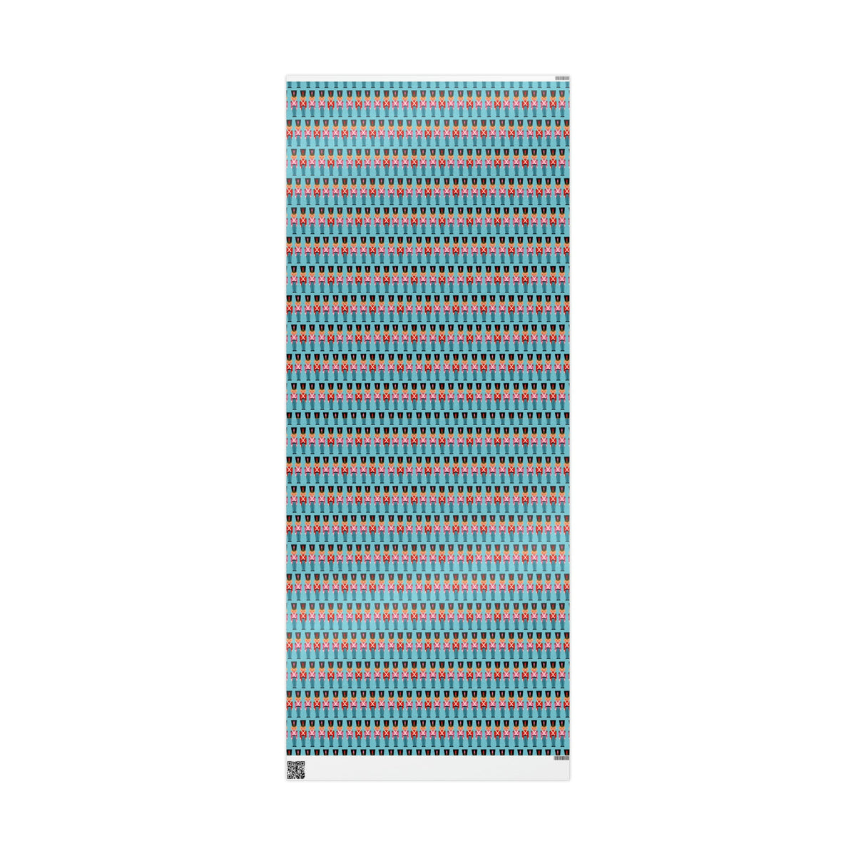Christmas Toy Soldiers Blue Mid Century Retro Christmas Style Holiday Gift Wrap Paper - Glossy Or Matte