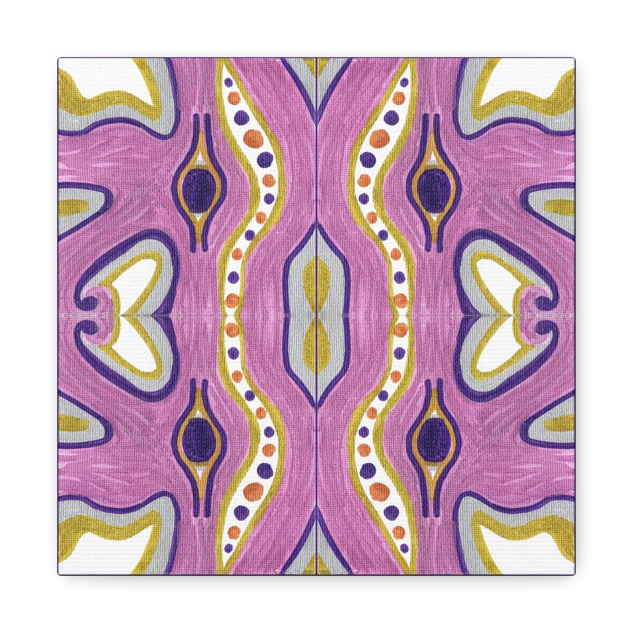 Purple E Mosiac Caden Caraco Canvas Gallery Wrap