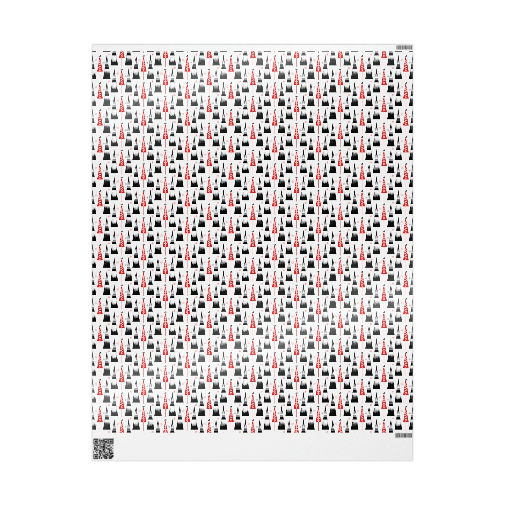 Retro Christmas Trees Mid Century Retro Christmas Print Holiday Gift Wrap Paper - Glossy Or Matte