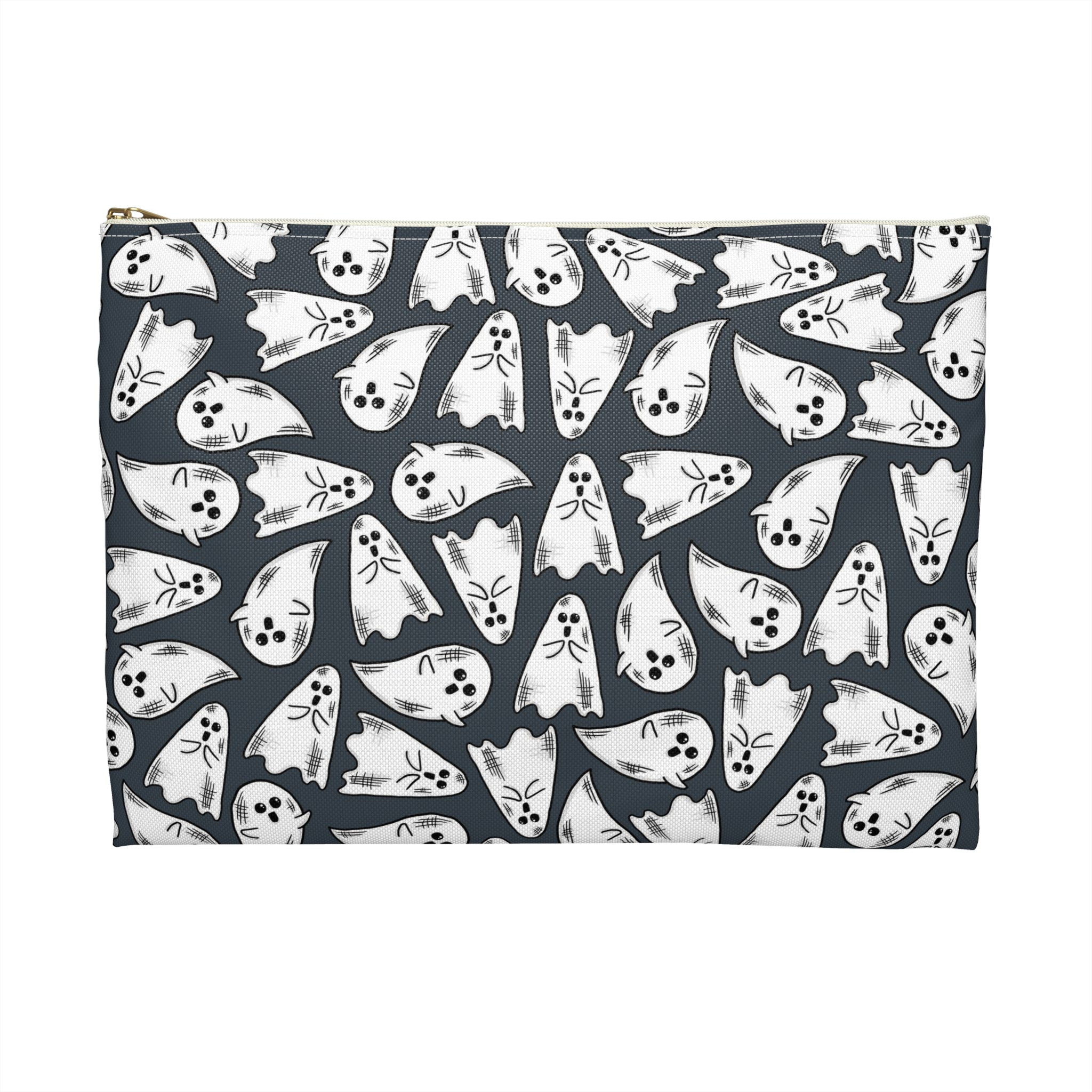 Cute Halloween Ghosts Print Polyester Accessory Pouch Travel Bag