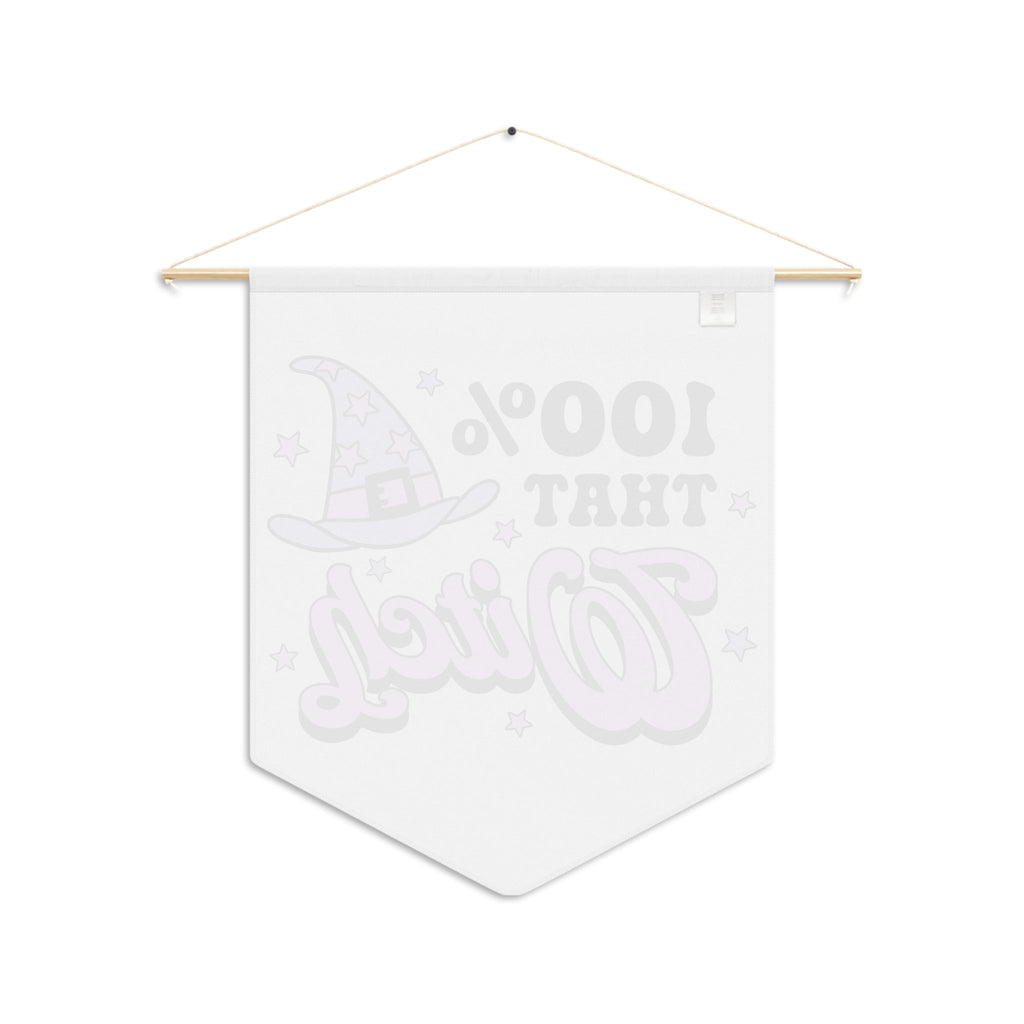 100% That Witch Halloween Print Wall Hanging Banner Flag