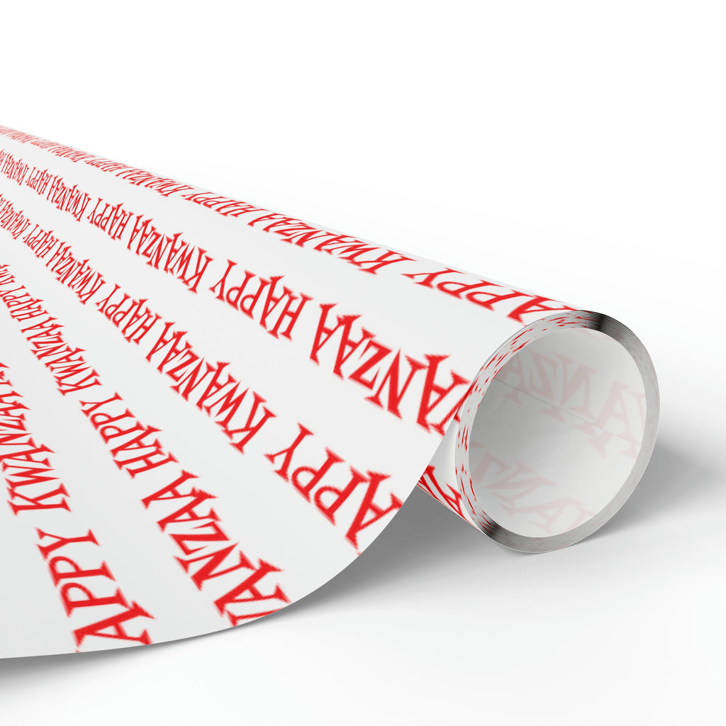 Happy Kwanzaa Red And White Atomic Retro Style Gift Wrap Paper - Glossy Or Matte