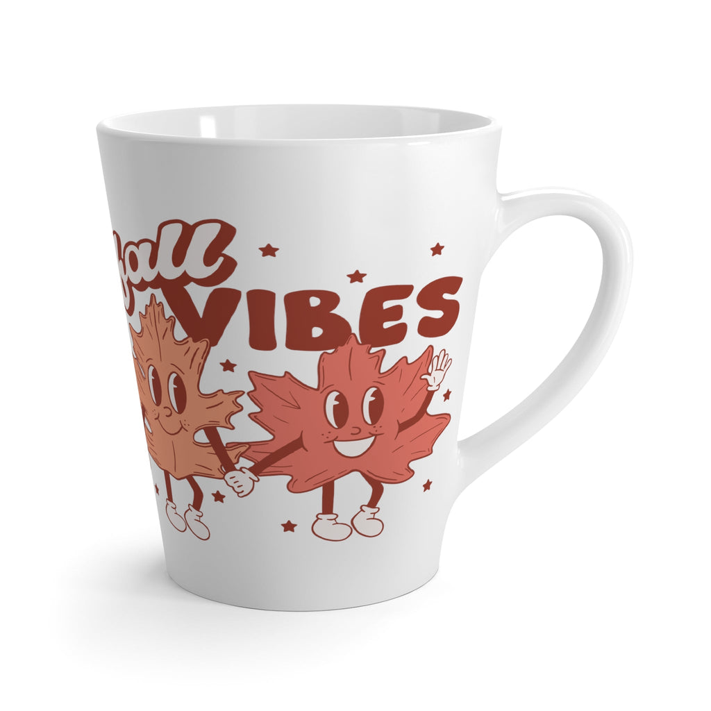 Fall Vibes Leaf Friends Retro Style Fall Autumn Print Latte Coffee Mug