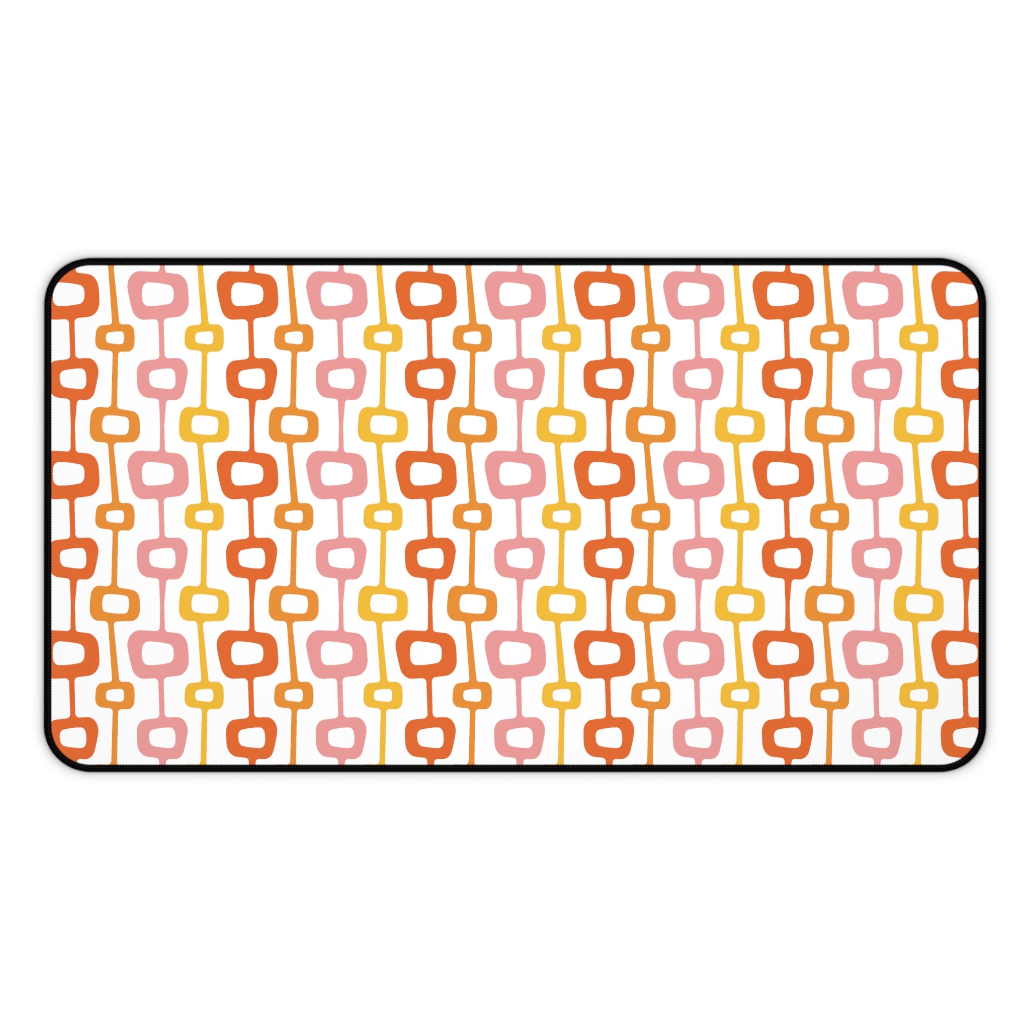 Atomic Squares Mid Century Atomic Era Retro Style Desk Mat - 3 Size Options