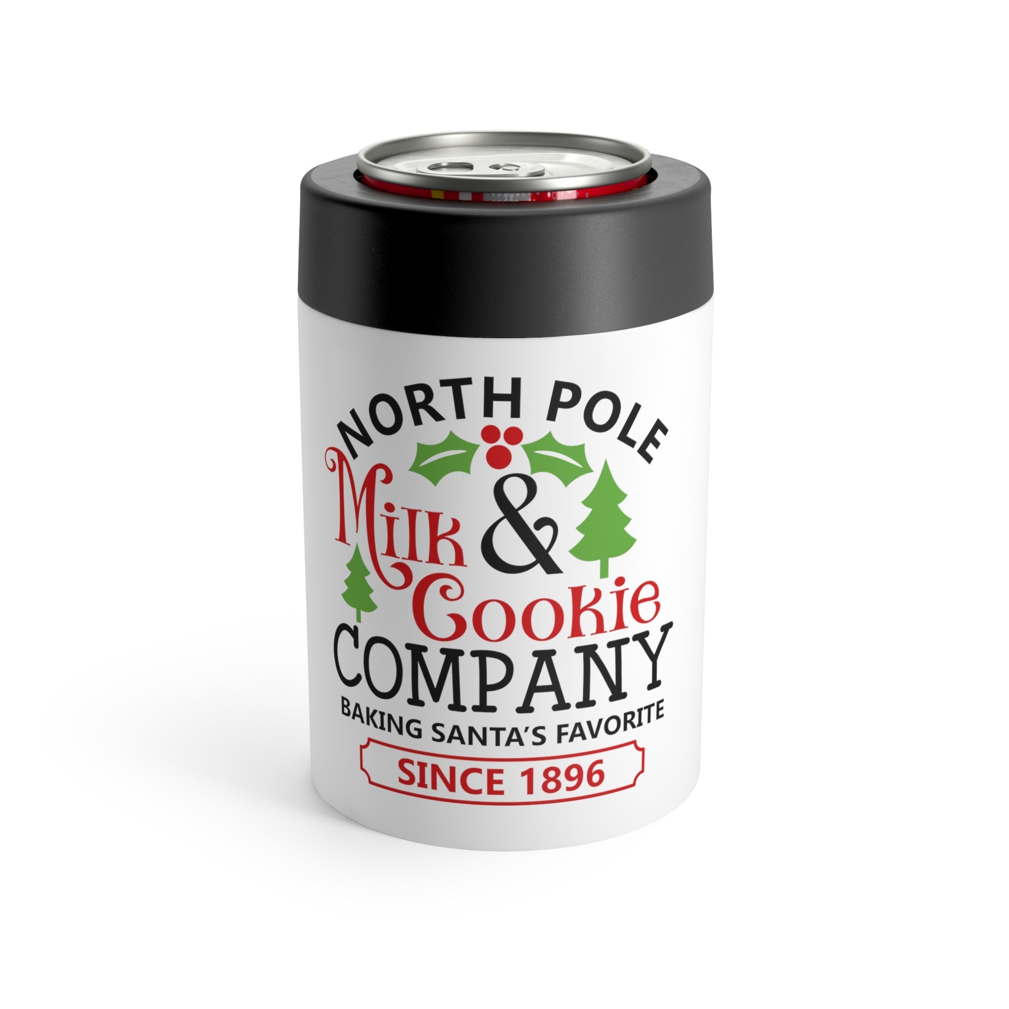 North Pole Milk And Cookie Company Christmas Stainless Steel Can Holder