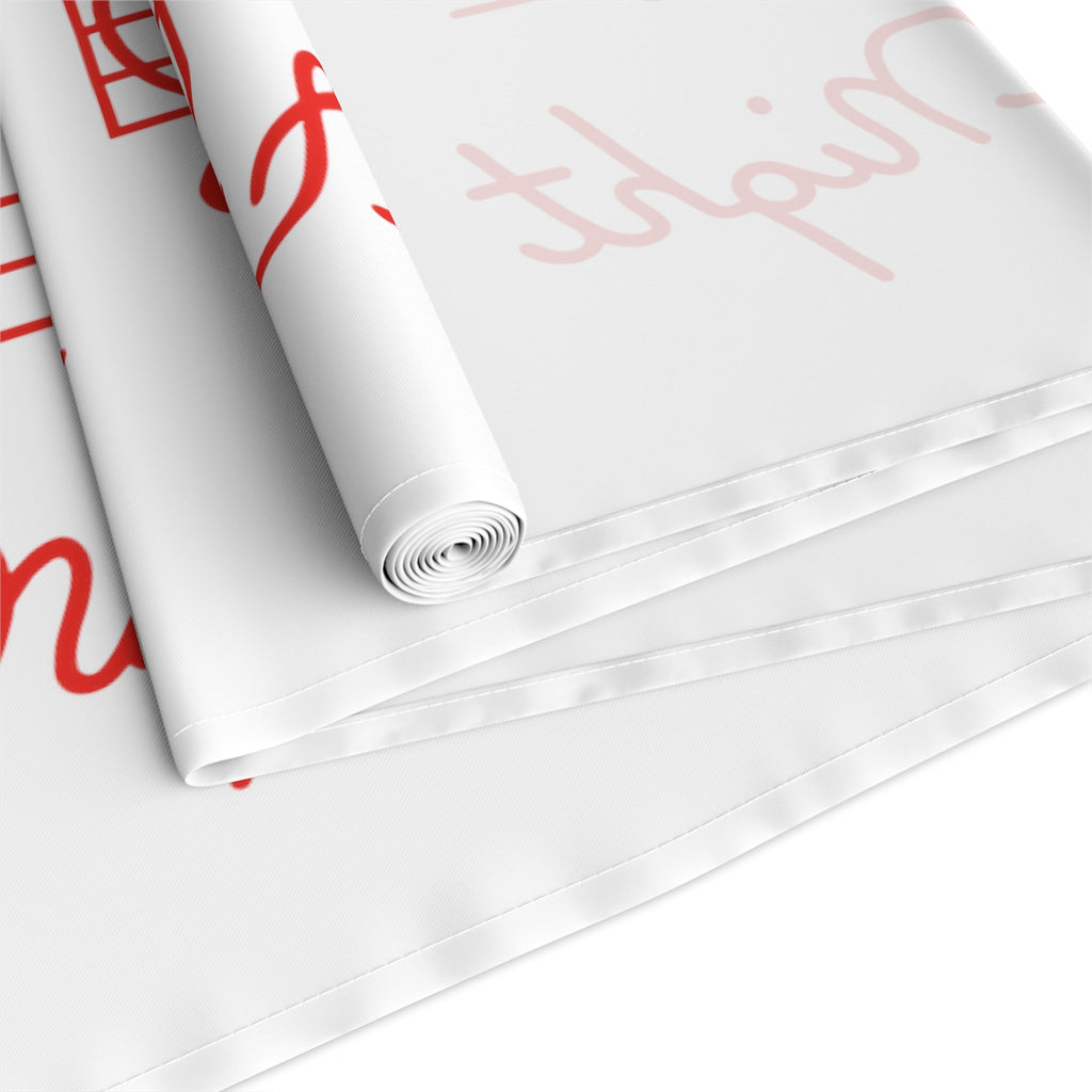 Silent Night Sheet Music 50s Mid Century Retro Christmas Print Home Decor Cotton Poly Table Runner
