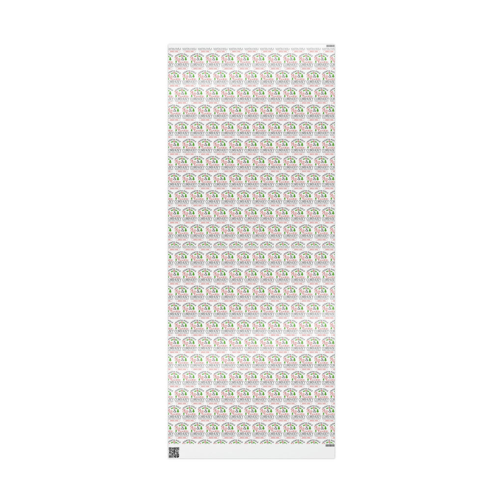 North Pole Milk And Cookie Company Christmas Print Holiday Gift Wrap Paper - Glossy Or Matte