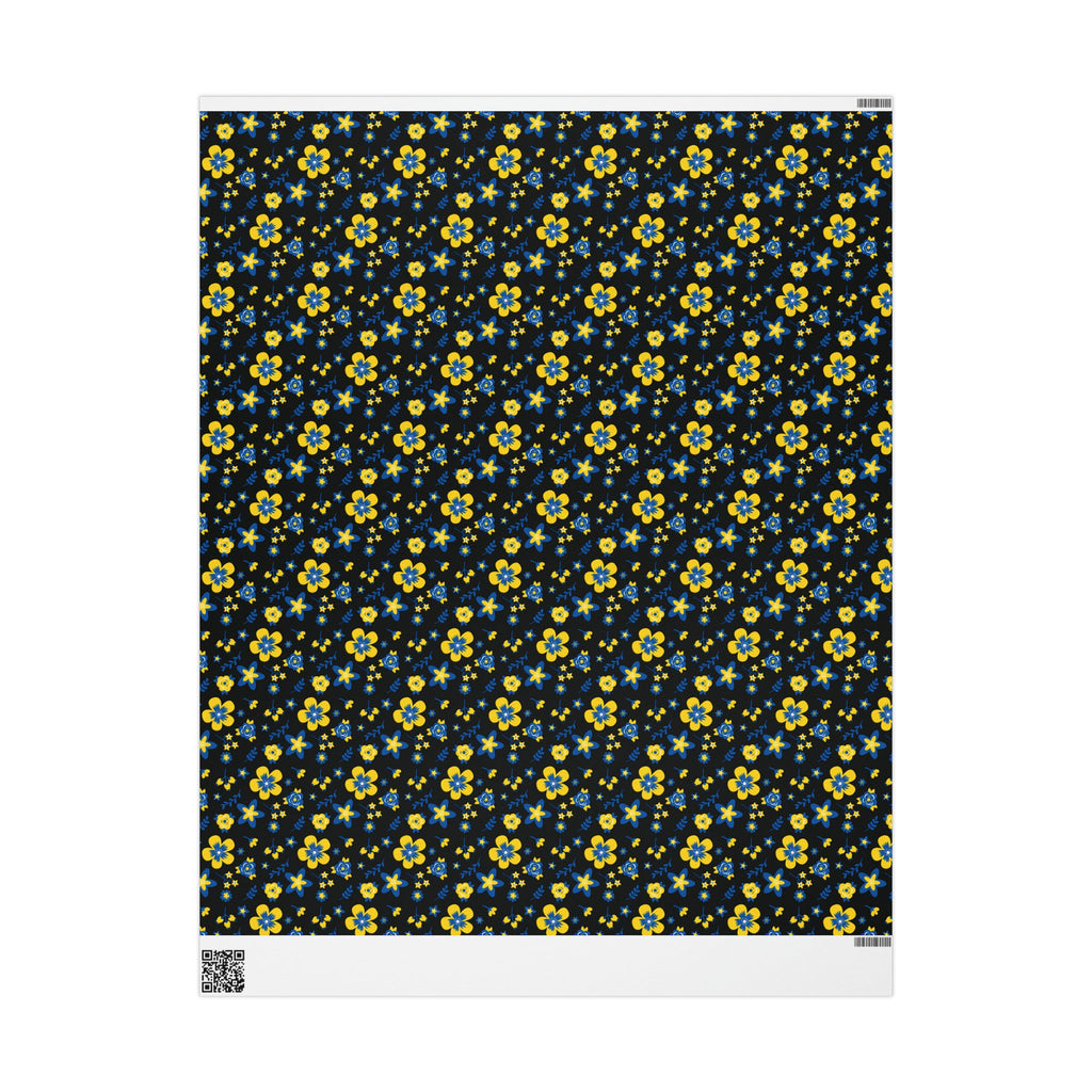 Ukranian Country Flowers Spring Holiday Gift Wrap Paper - Glossy Or Matte