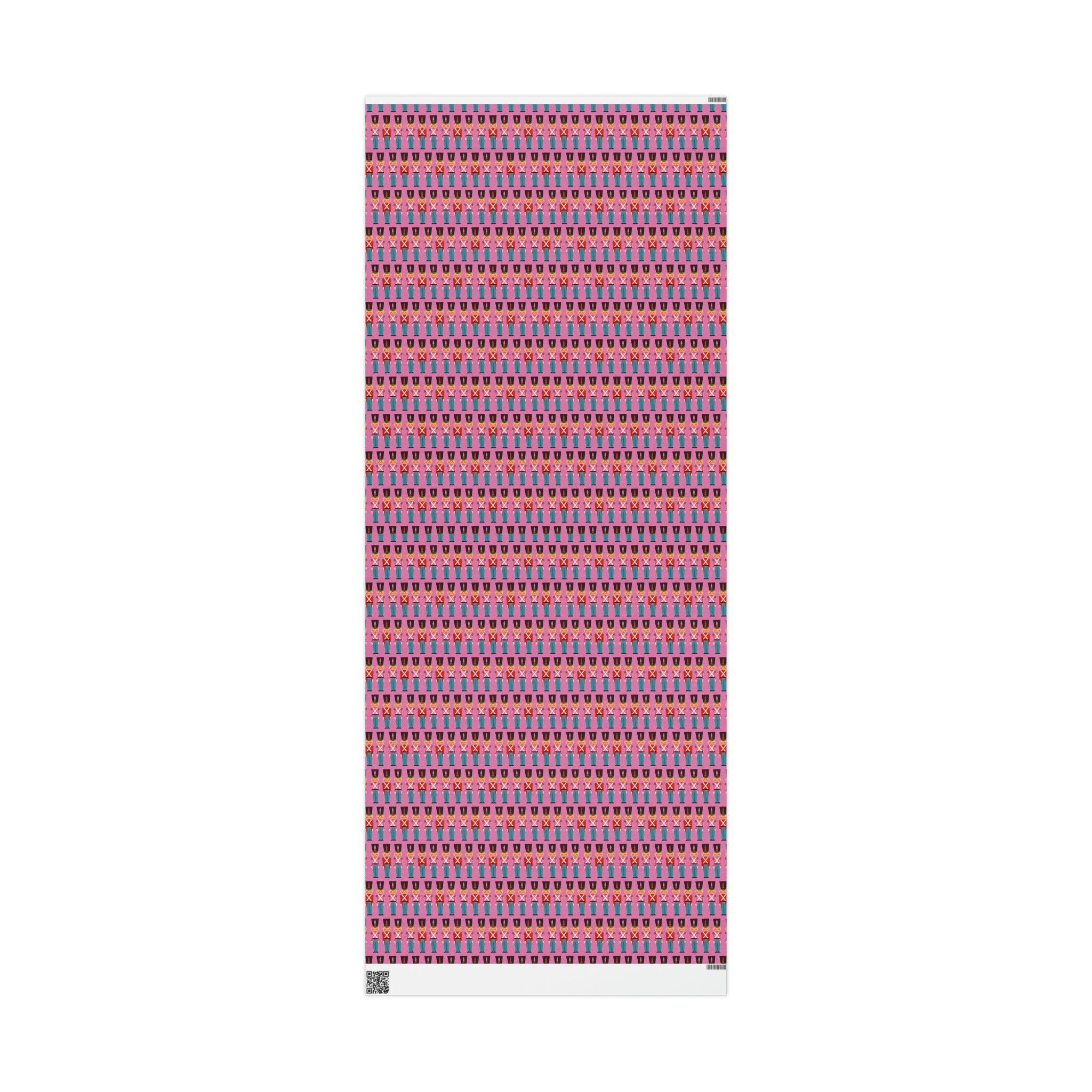 Christmas Toy Soldiers Pink Mid Century Retro Christmas Style Holiday Gift Wrap Paper - Glossy Or Matte