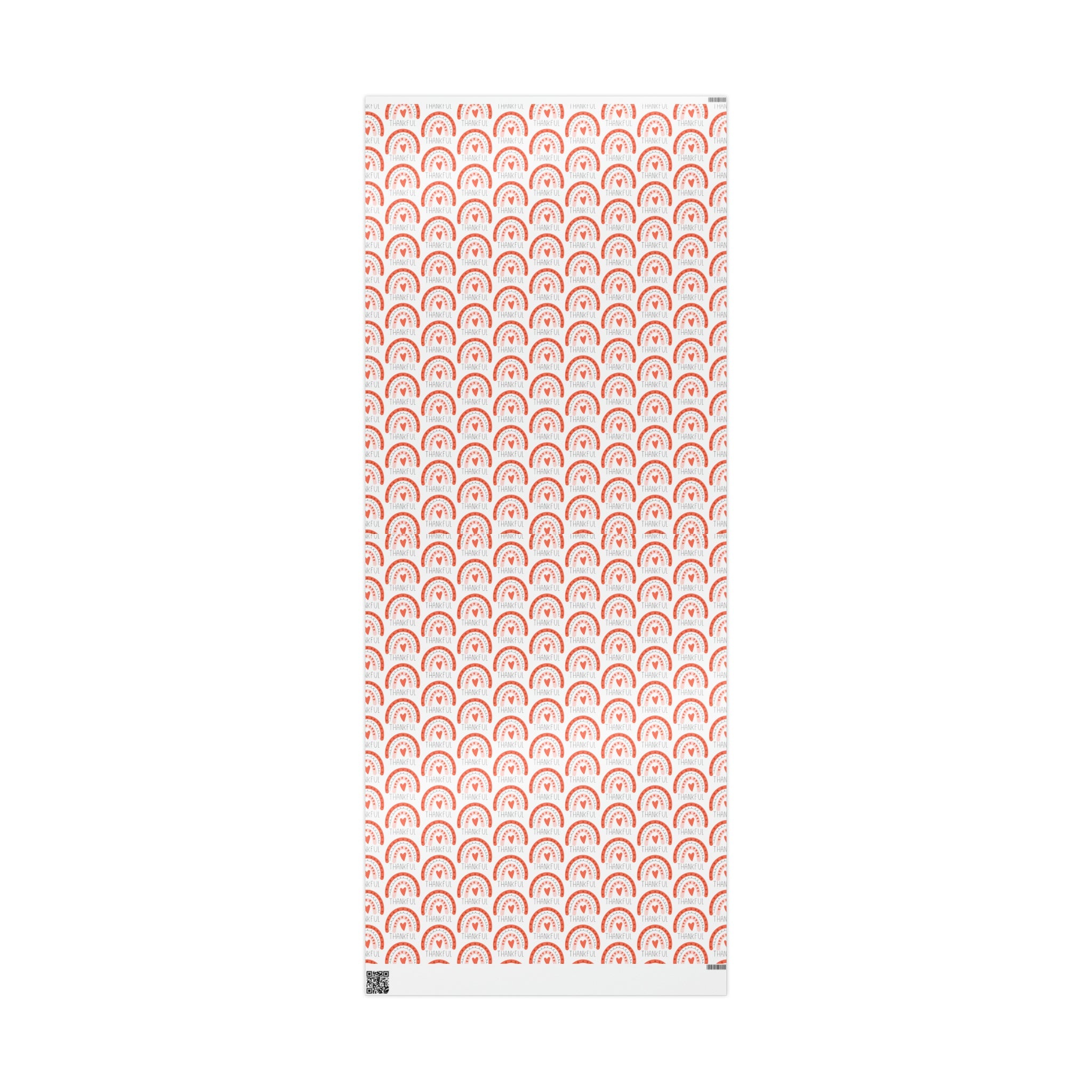 Thankful Boho Rainbow Friendsgiving Thanksgiving Thank You Print Holiday Gift Wrap Paper - Glossy Or Matte