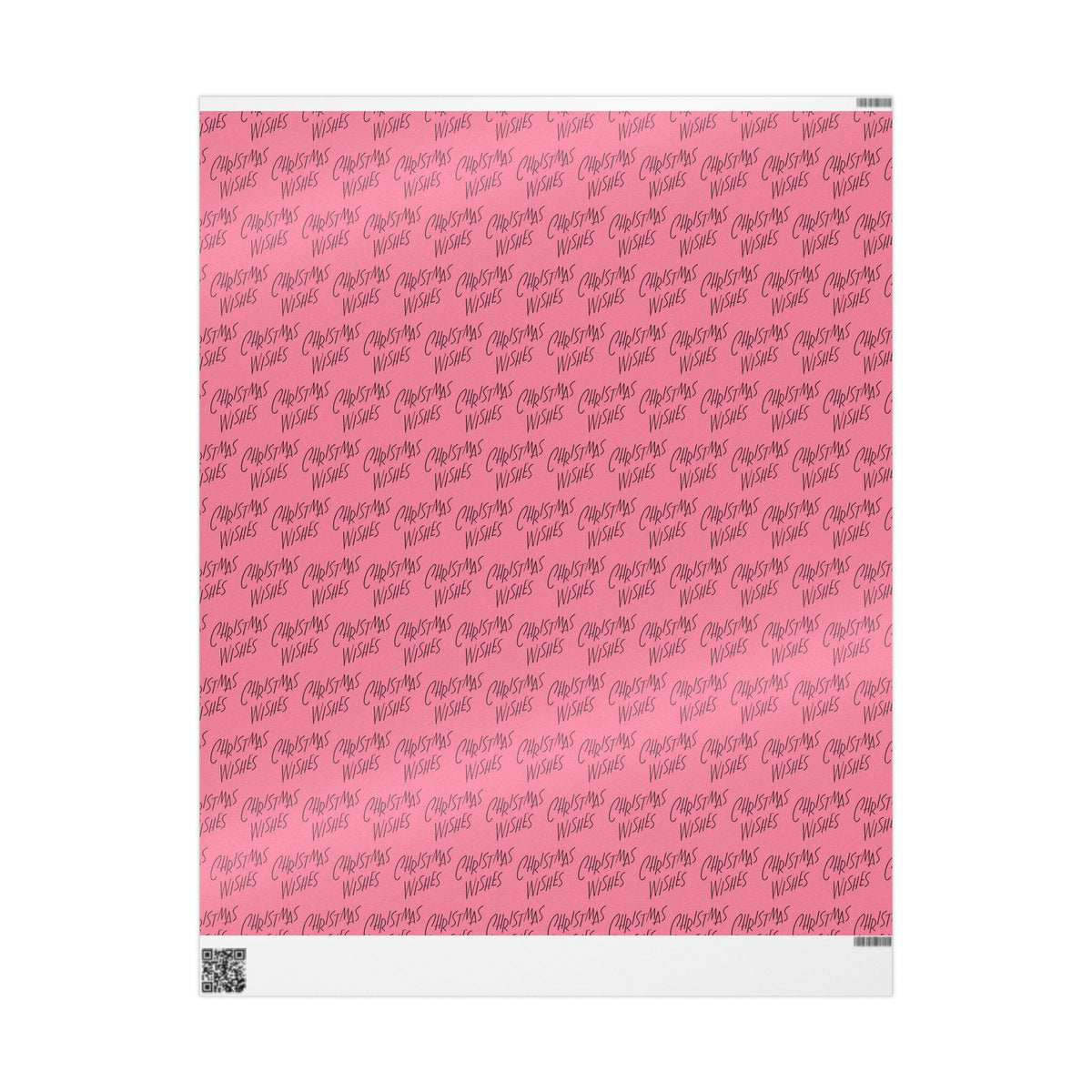 Christmas Wishes Pink Mid Century Retro Christmas Print Holiday Gift Wrap Paper - Glossy Or Matte