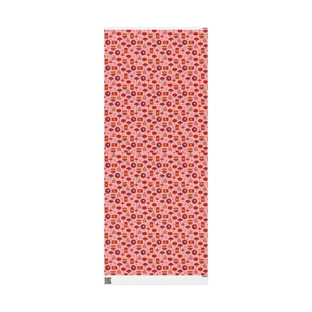 Lunar New Year Of The Dragon Spring Festival Holiday Gift Wrap Paper - Glossy Or Matte