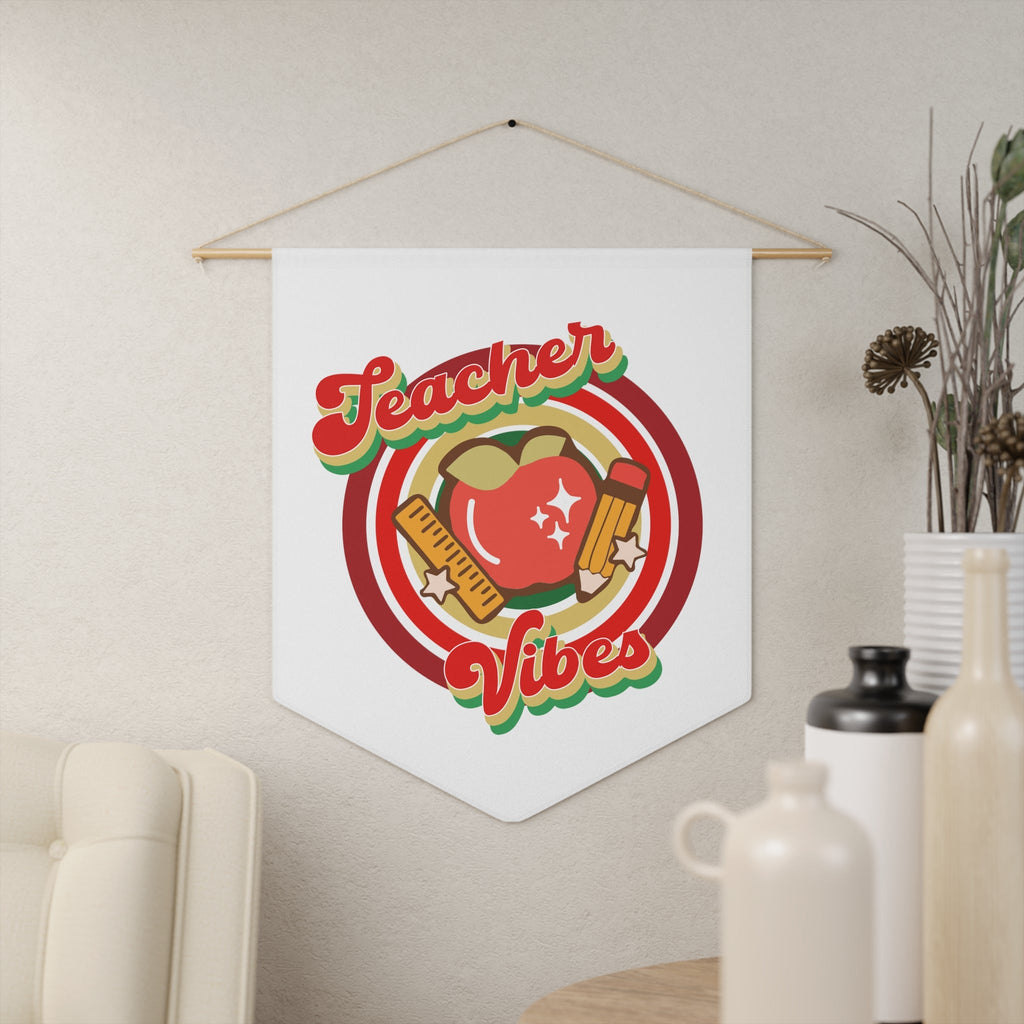 Teacher Vibes Print Wall Hanging Banner Flag