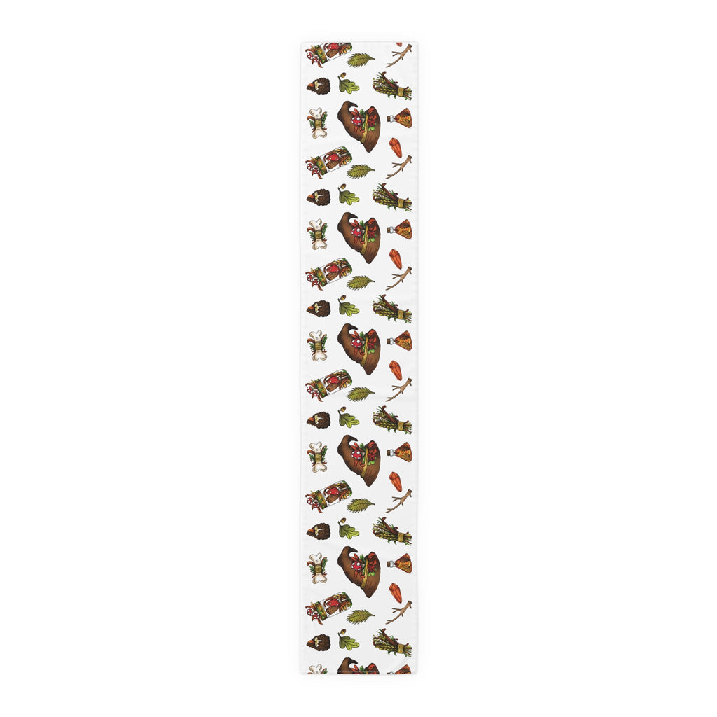 Fall Witch Celestial Autumn Halloween Decor Cotton Poly Table Runner