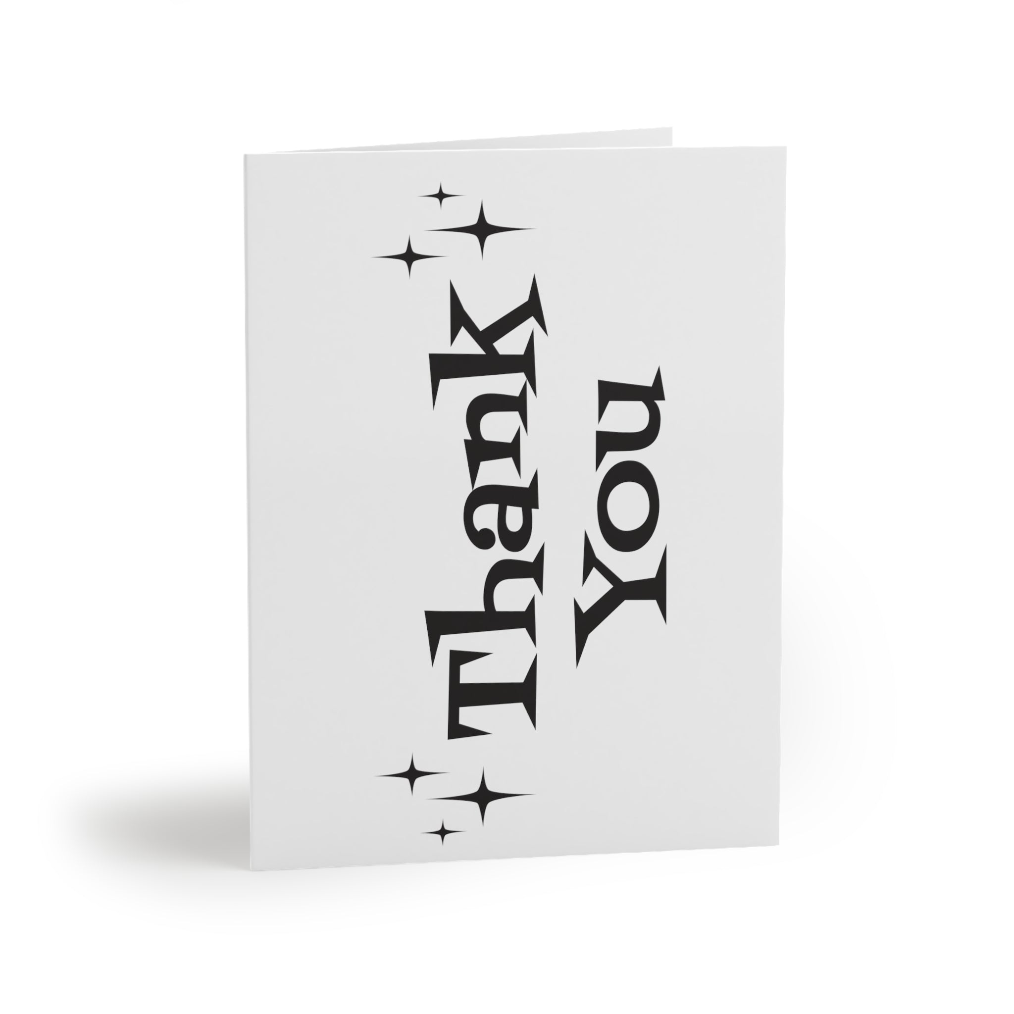 Thank You Starburst Atomic Mid Century Retro Style Thank You Matte Greeting Cards (8, 16, and 24 pcs)