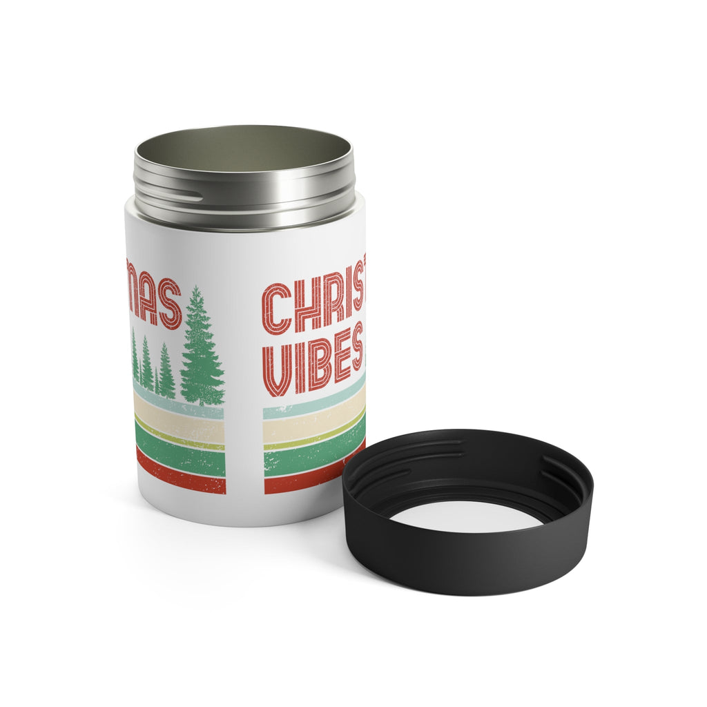 Christmas Vibes Retro Style Christmas Print Stainless Steel Can Holder
