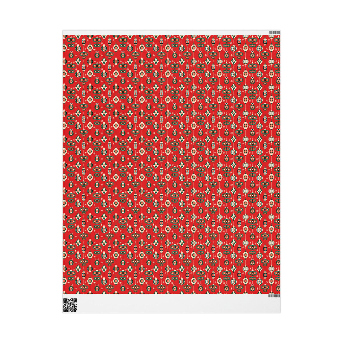 Atomic Retro Christmas Ornaments Atomic Retro Style Christmas Holiday Gift Wrap Paper - Glossy Or Matte