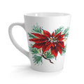 Christmas Poinsettia Christmas Mid Century Retro Christmas Print Latte Coffee Mug