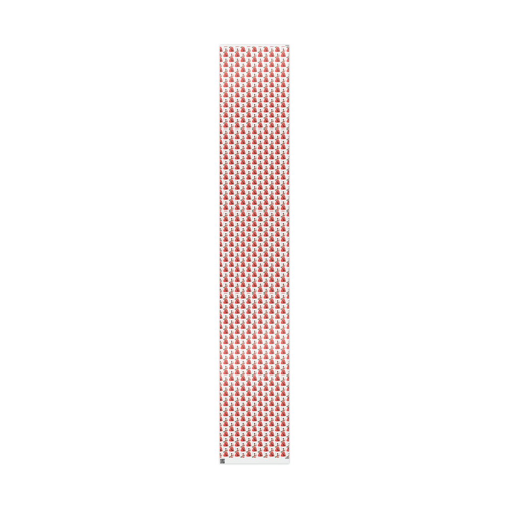 Happy Holidays Christmas Lady With Candle Retro Christmas Print Holiday Gift Wrap Paper - Glossy Or Matte