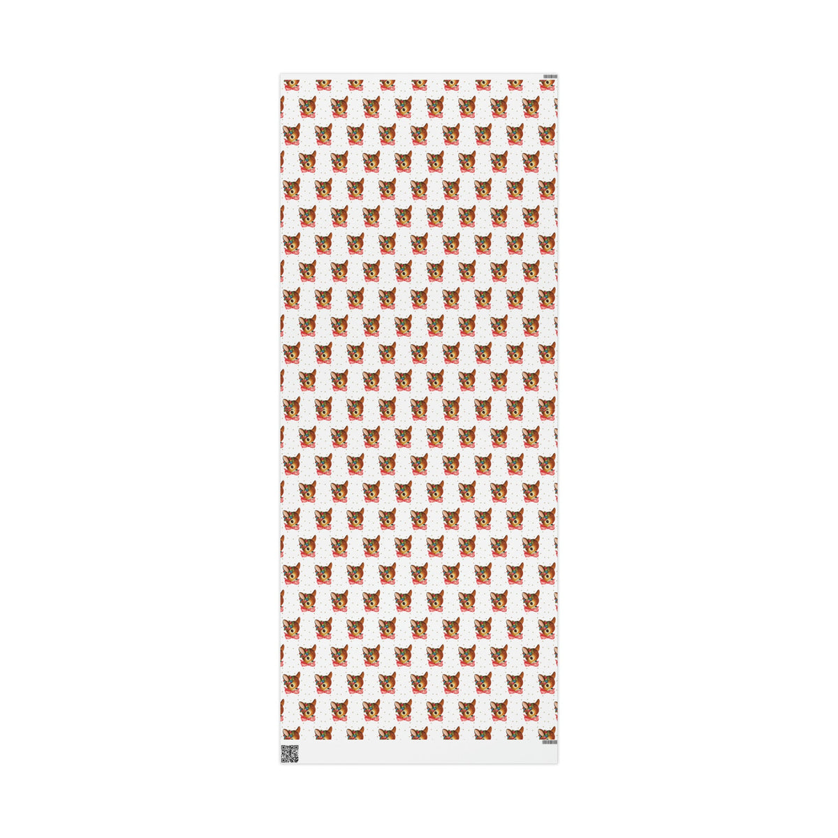 Reindeer Gold Stars Mid Century Retro Christmas Print Holiday Gift Wrap Paper - Glossy Or Matte