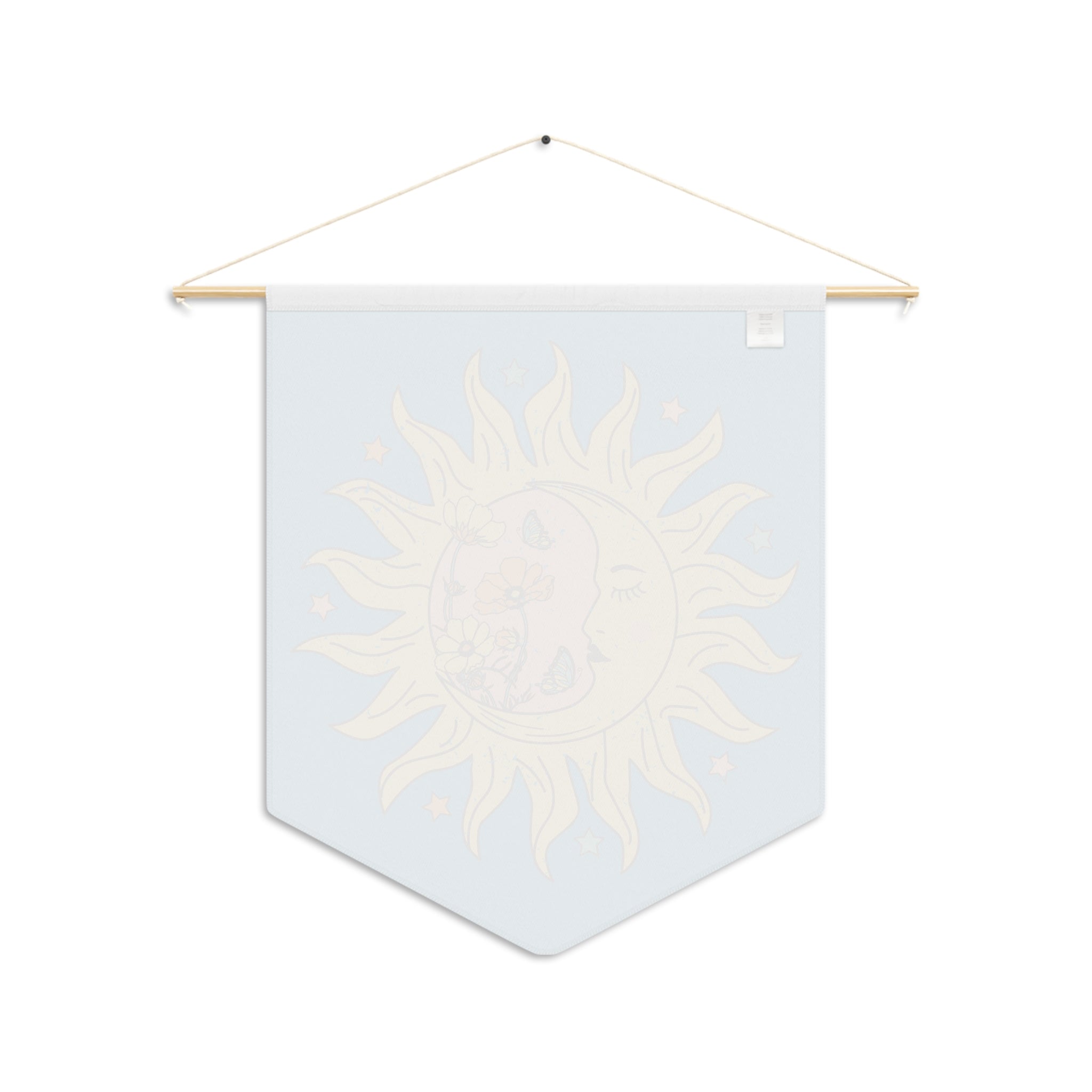 Celestial Sun Moon Print Wall Hanging Banner Flag