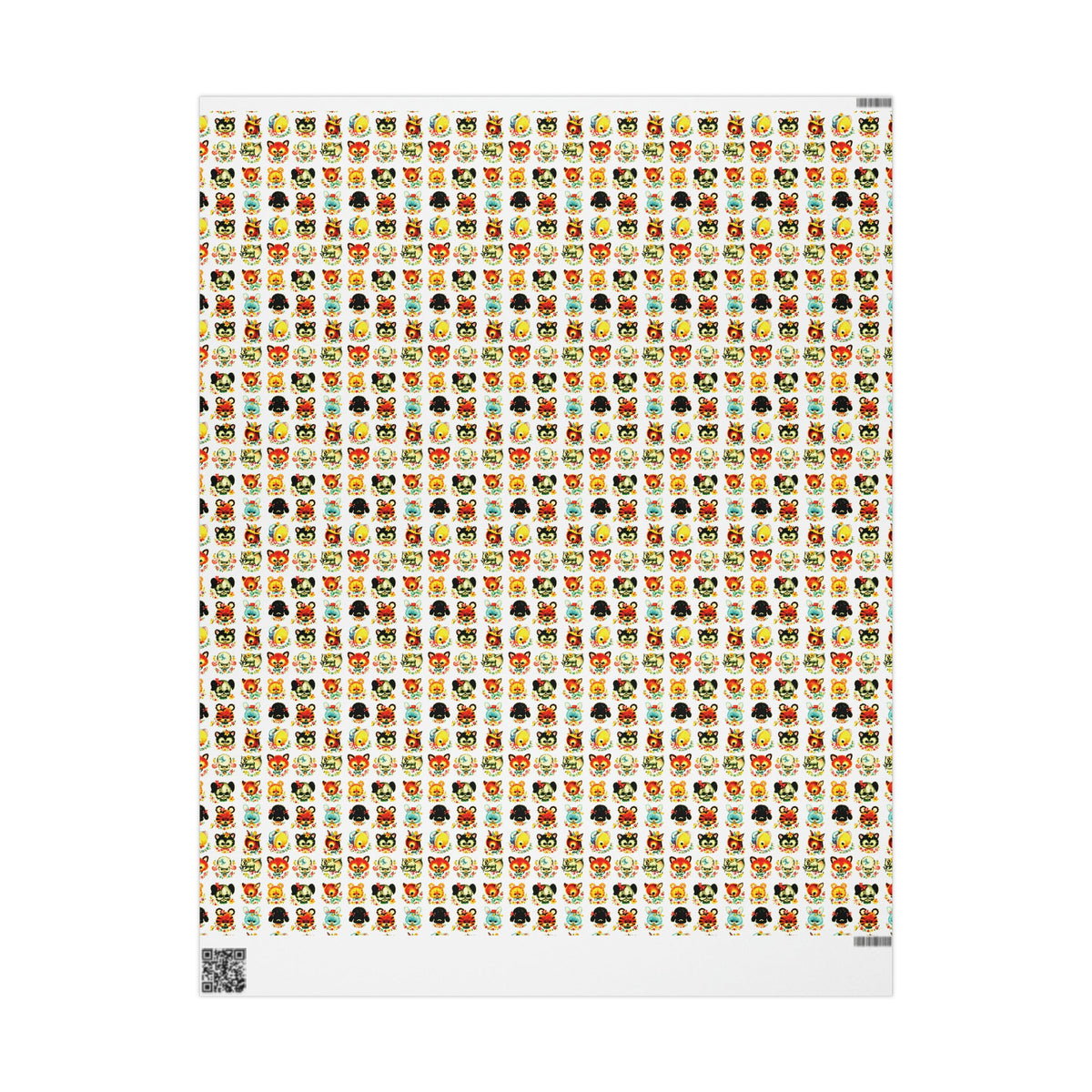 Cute Mid Century Baby Animals Mid Century Retro Print Baby Shower Birthday Holiday Gift Wrap Paper - Glossy Or Matte