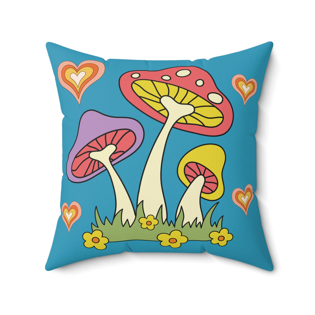 Mushroom Pillow Style Spun Polyester Square Pillow
