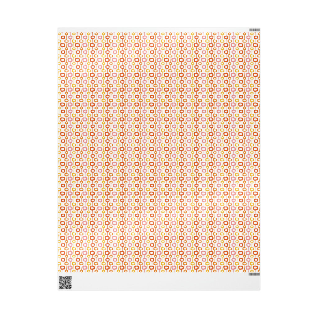 Atomic Squares Atomic Retro Style Holiday Gift Wrap Paper - Glossy Or Matte