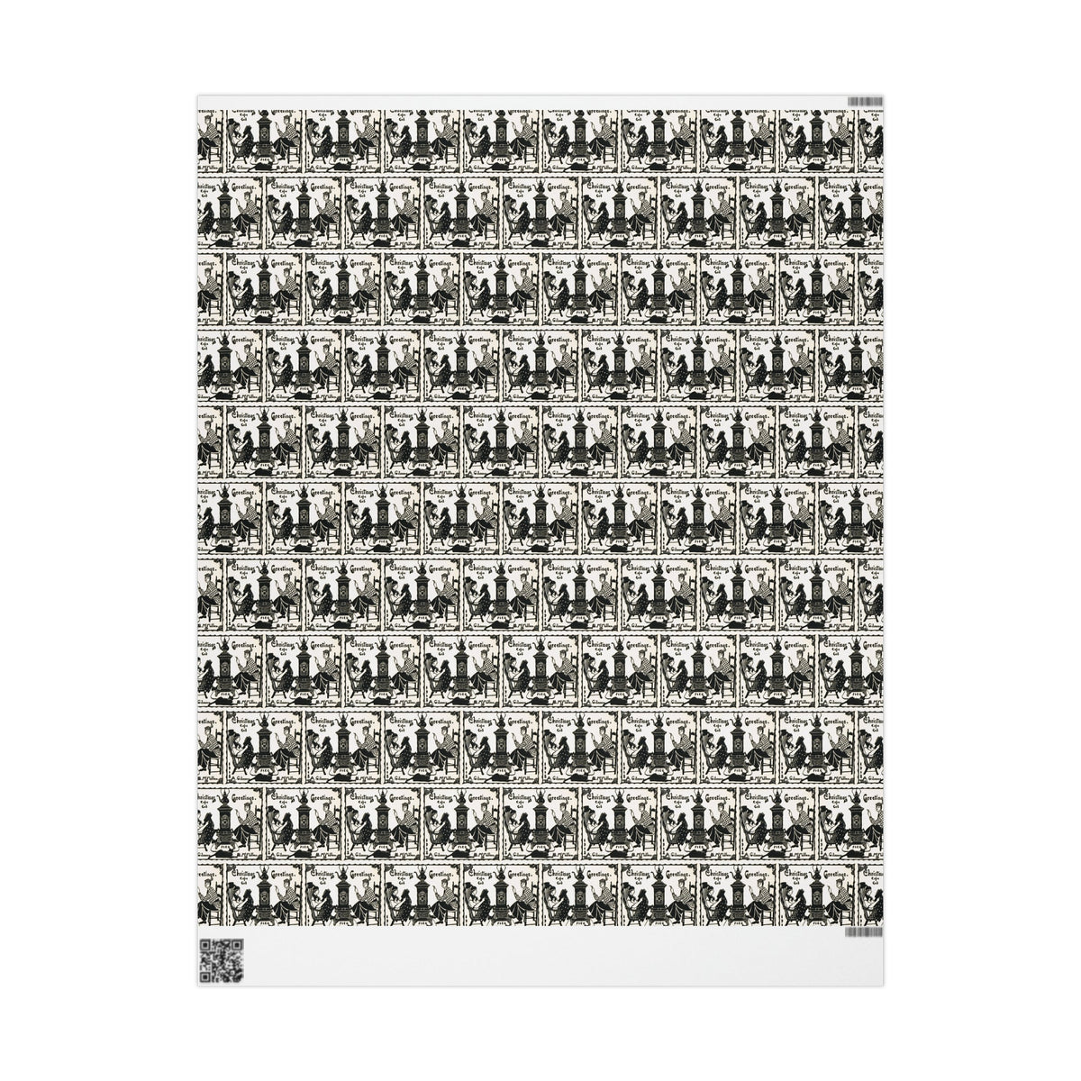 Greetings From Cape Cod Vintage Retro Christmas Print Holiday Gift Wrap Paper - Glossy Or Matte