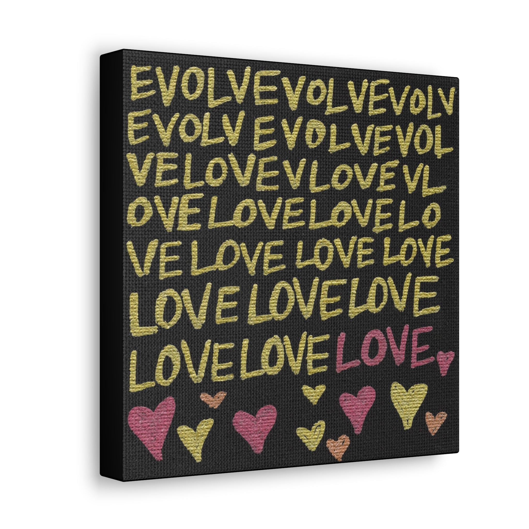 Evolveevlovelove Gold Caden Caraco Canvas Gallery Wrap - Evolve Into Love Collection