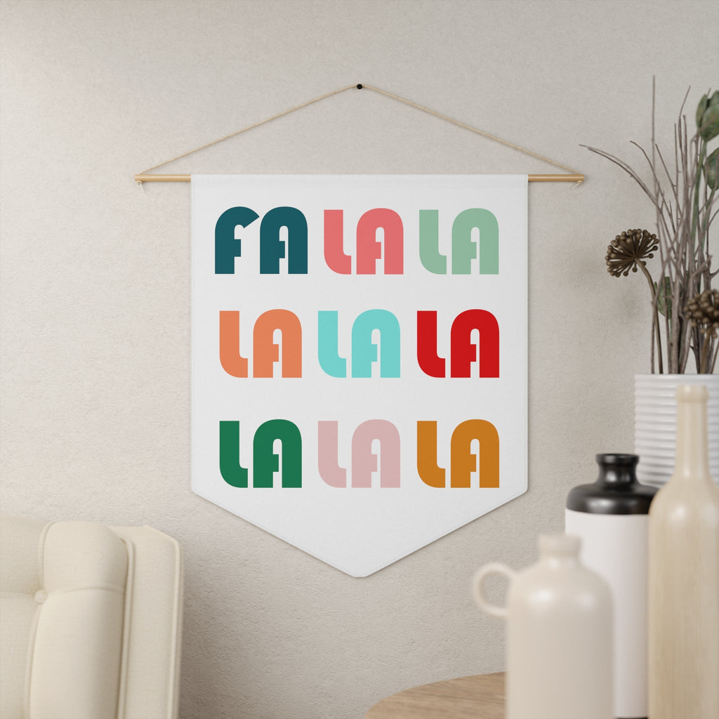 Fa La La La Christmas Print Wall Hanging Banner Flag