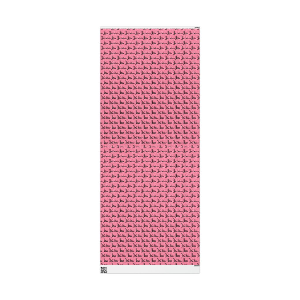 Merry Christmas Pink Mid Century Retro Christmas Print Holiday Gift Wrap Paper - Glossy Or Matte