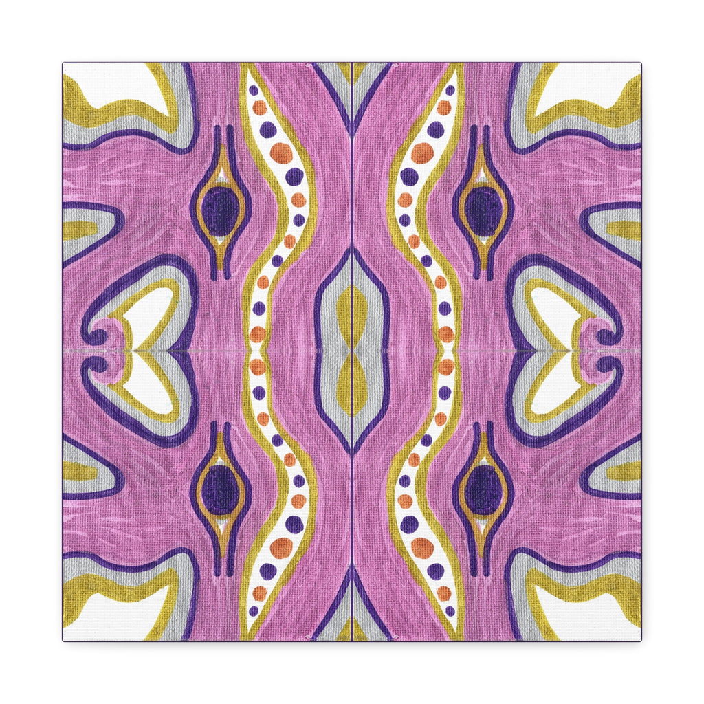 Purple E Mosiac Caden Caraco Canvas Gallery Wrap
