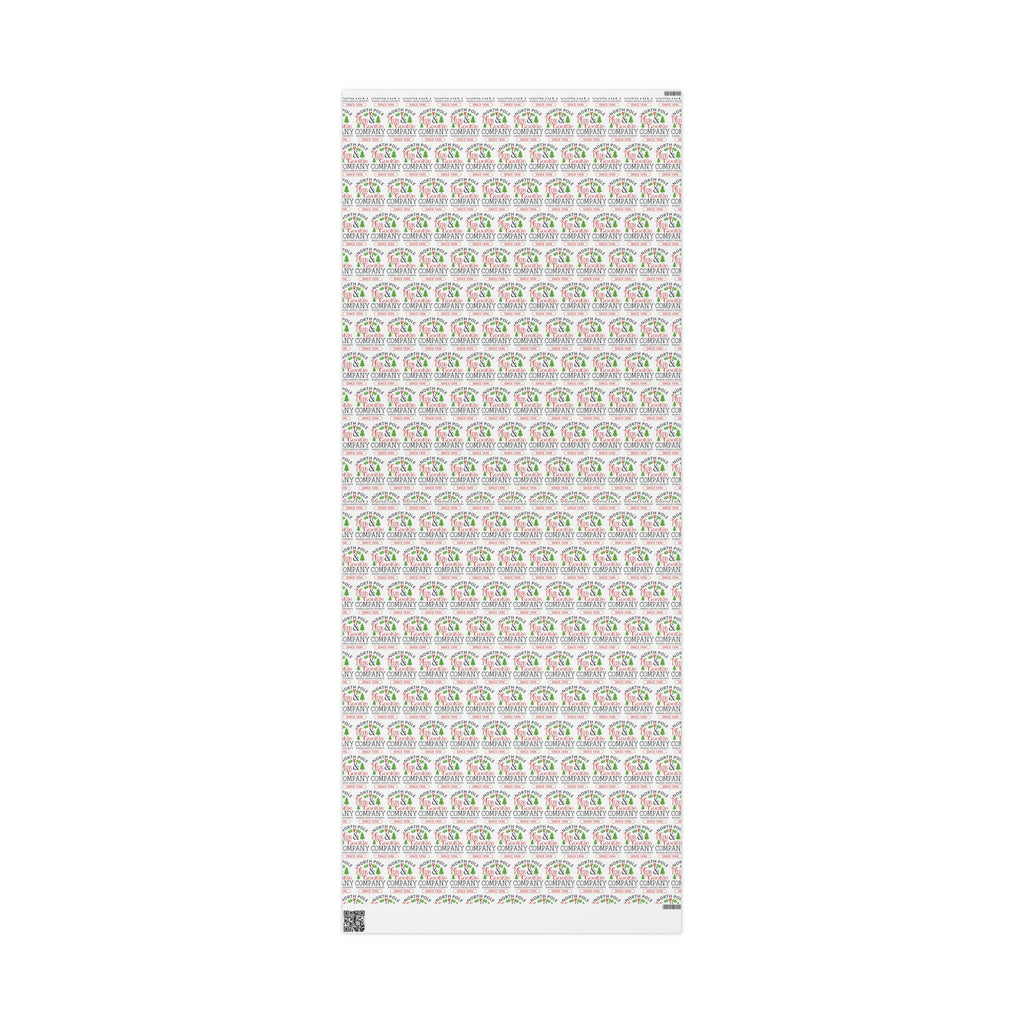 North Pole Milk And Cookie Company Christmas Print Holiday Gift Wrap Paper - Glossy Or Matte