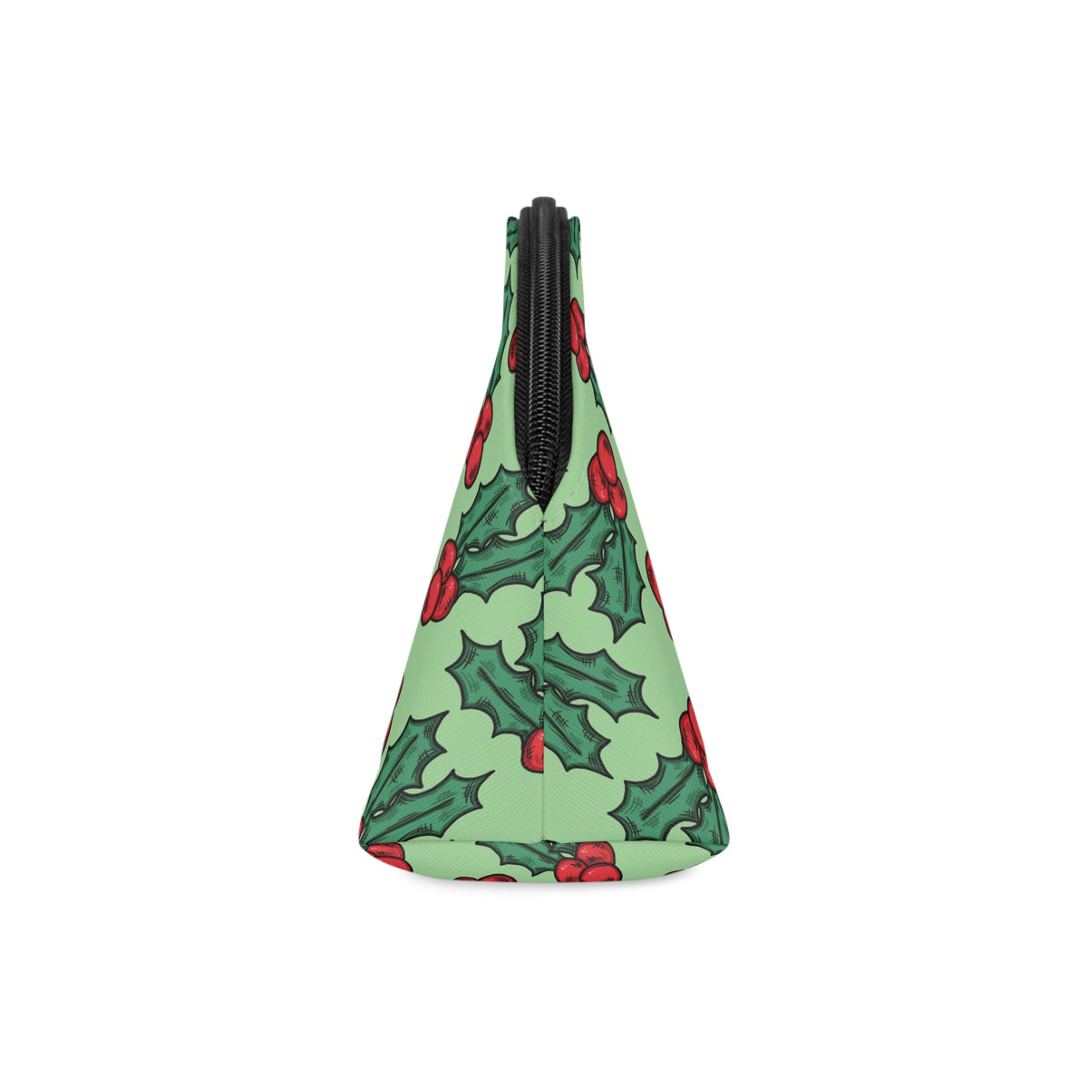Cute Christmas Holly Green Christmas Cosmetic Travel Makeup Bag