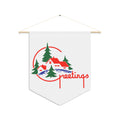 Greetings Retro Christmas Print Wall Hanging Banner Flag