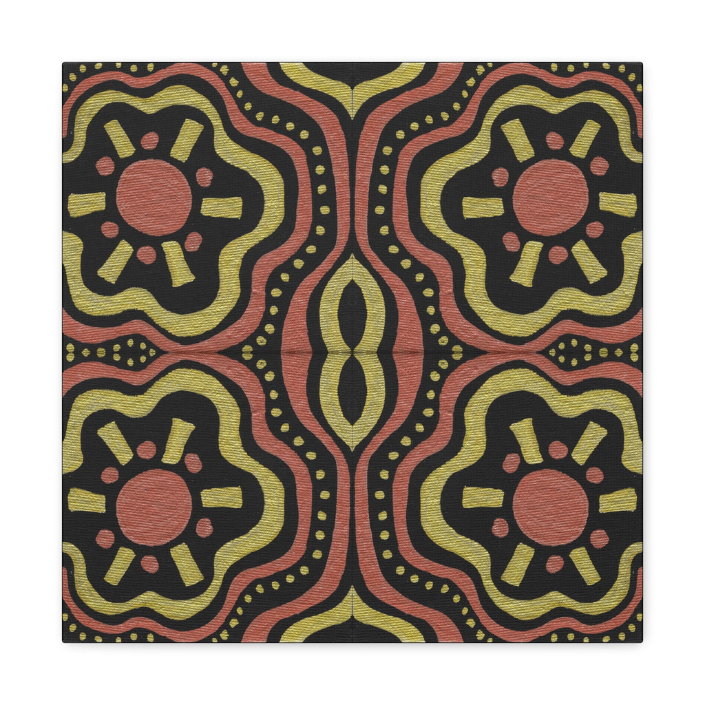 Gold Suns Mosaic Caden Caraco Canvas Gallery Wrap
