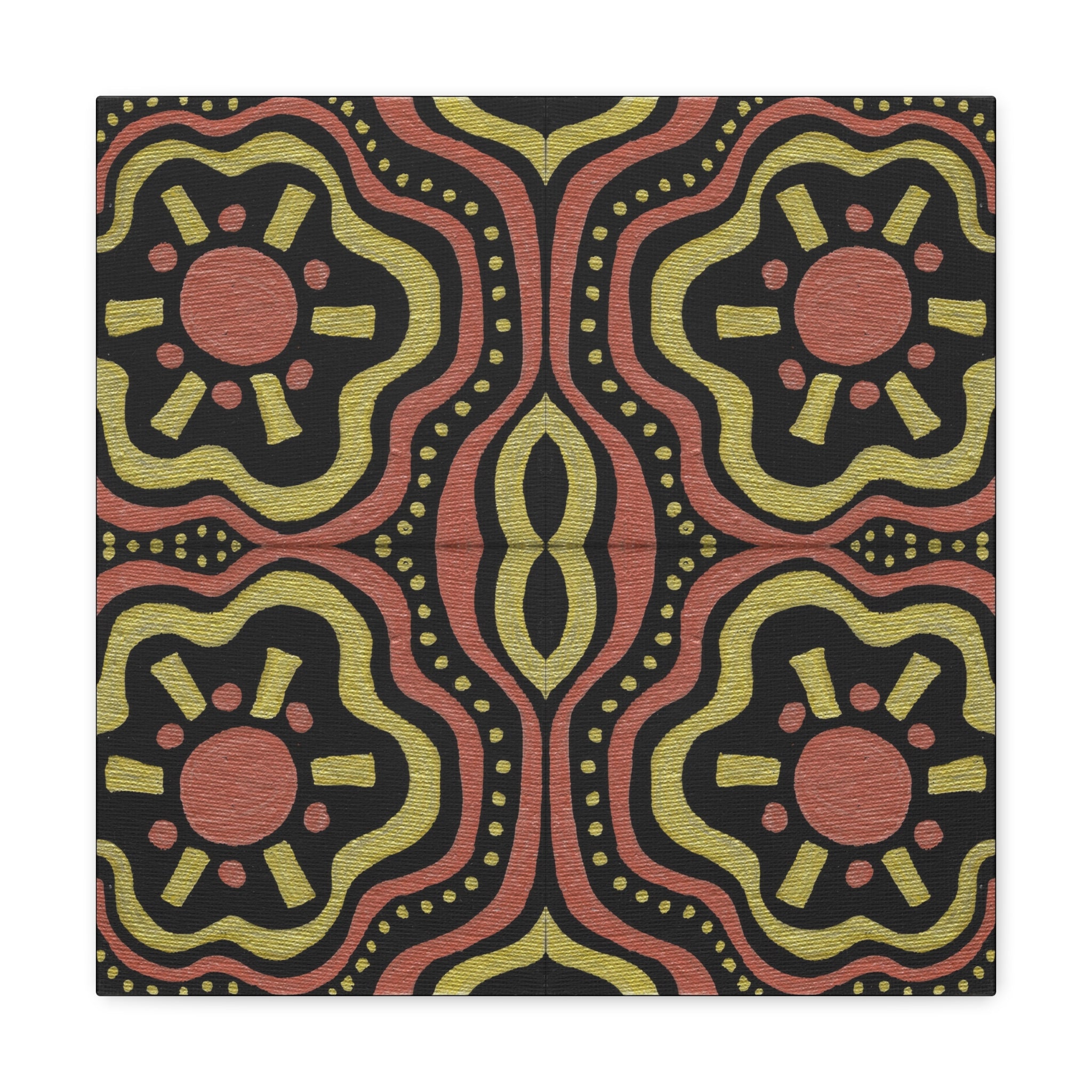 Gold Suns Mosaic Caden Caraco Canvas Gallery Wrap