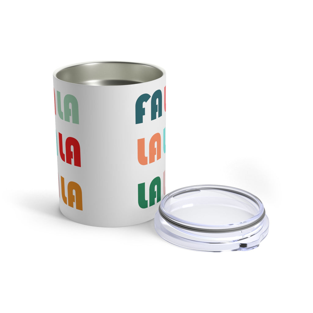 Fa La La La Retro Style Christmas Print Stainless Steel Tumbler 10oz