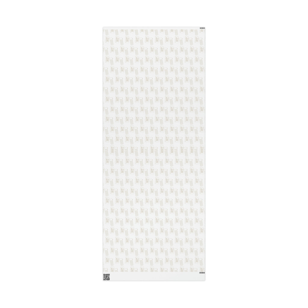 Egg Nog Thermos Retro Style Christmas Print Holiday Gift Wrap Paper - Glossy Or Matte